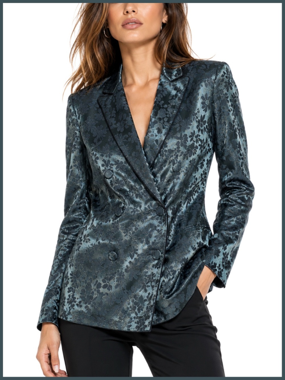 Rag & Bone Jarvis Floral Jacquard Blazer Jacket